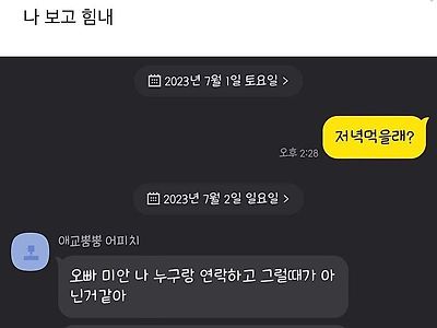 오늘자 블라에 올라온 대기업남 카톡