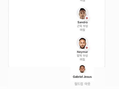 브라질 대표팀 ‘ 부상 선수들 ‘ 초비상 ㄷㄷㄷㄷ