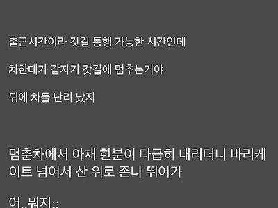 고속도로에서 미친놈 본 썰