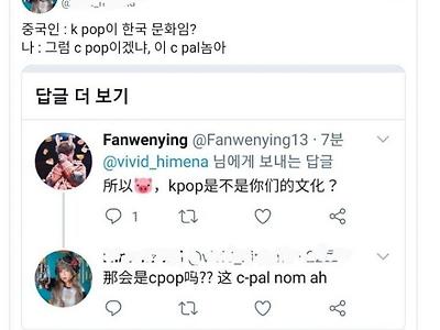 중국인 : k pop이 한국 문화임?