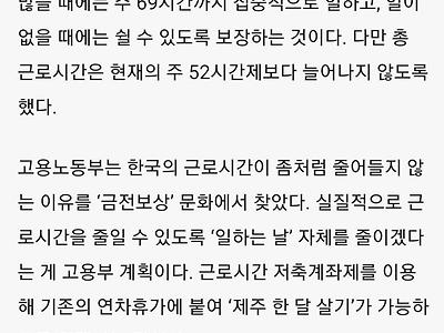 주69시간 근로 직장인 제주 한 달 살기 가능