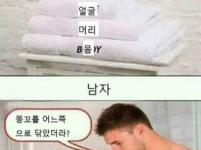 샤워할 때 남녀 차이