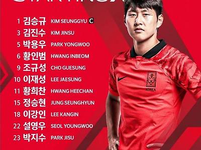 [오피셜]대한민국vs엘살바도르 라인업jpg