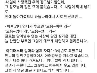 4월28일 부산 영도구에서 발생한 화물 낙하사고로 딸을 잃은 아빠의 글