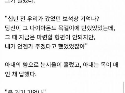 로맨스보다 스릴러 좋아하는 남편