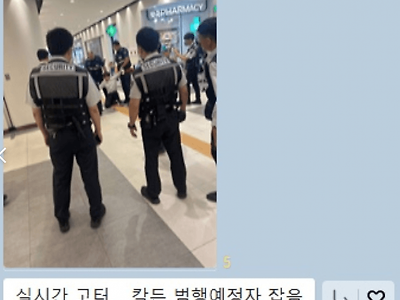 속보)고속터미널 칼부림 시도 현장 체포당함