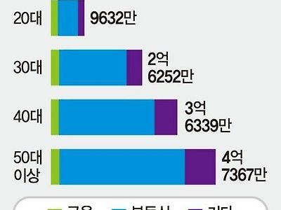 연령별 1인당 총 자산 현황