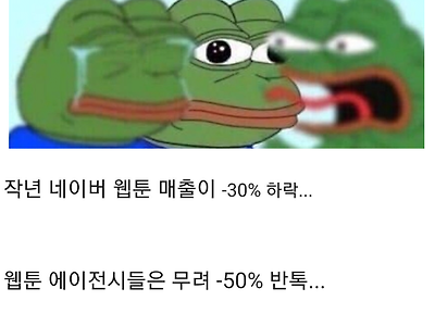 정보) 네이버웹툰은 정말 작년 매출이 30%나 하락했을까?