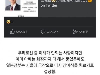 아베장례식을 두번하는 이유