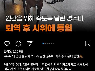 마차 물어뜯는 동물연대