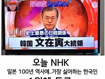 일본이 100여년의 역사상 가장 싫어하는 한국인