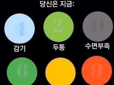 아래 숫자가 보이지 않는다면 당신은 지금?