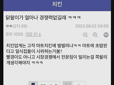 닭팔이의 경쟁력