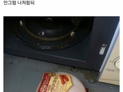 비닐을 안뜯고 전자렌지