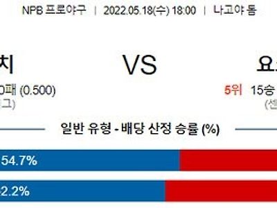 【NPB】 5월 18일 주니치 vs 요코하마