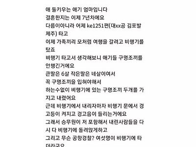 항공사를 상대로 고소 한다는 애기 엄마 ㄷㄷ.JPG