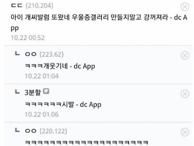 헬갤을 순식간에 우울증 갤러리로 만들어버린 남자