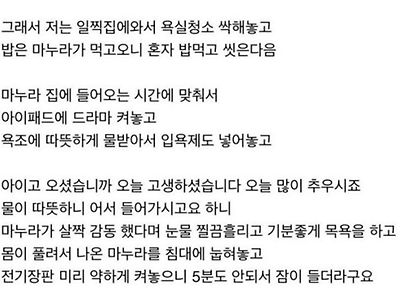 남편의 계획