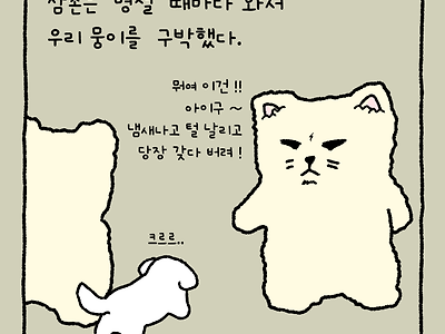 강아지 이거 당장 갖다 버려!