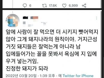 식탐 많은 가짜 돼지들에게 빡친 진짜 돼지