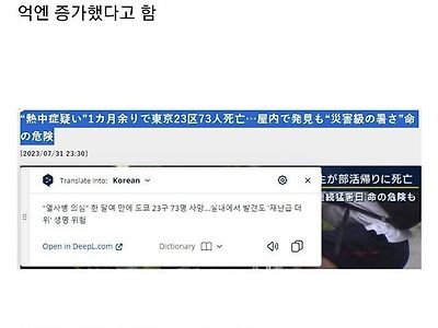 일본 에어컨 사용안해 사망