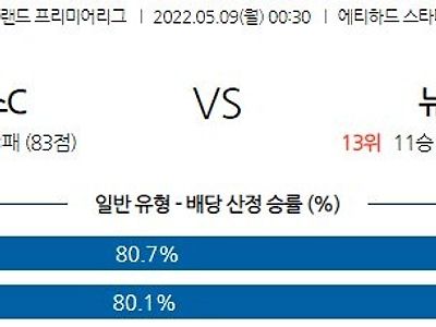 【EPL】 5월 9일 맨체스터 시티 vs 뉴캐슬 유나이티드