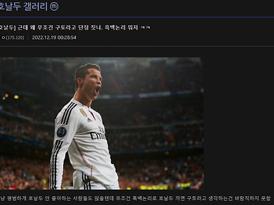 호날두 마이너 갤러리에서 명예훼손 사유로 720시간 밴 ㅋㅋㅋ