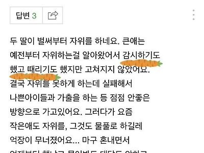 중학생 두 딸 자위 못하게 하는법