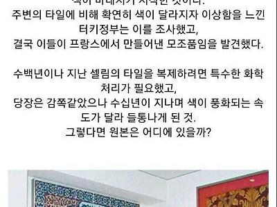 터키의 예술품을 복원해준 프랑스