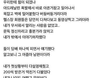 불륜녀랑 놀아나다가 인생 조질뻔한 헬갤러