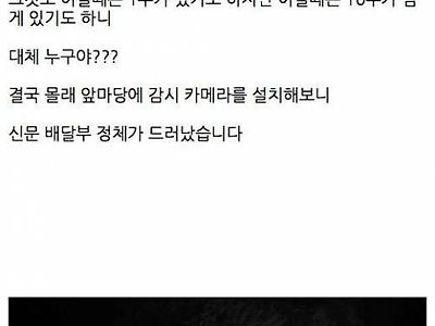 보지도 않는 신문이 배달되어 cctv 확인!!!