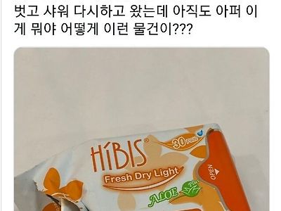 밑으로 후라보노 씹는 느낌이라는 생리대 ㄷㄷㄷ