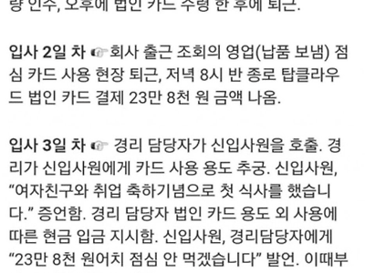 55일동안 1억 피해입히고 퇴사한 직원