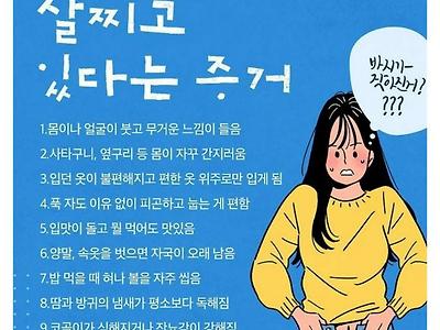 살찌고 있다는 증거