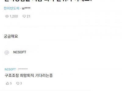 블라인드]엔씨 소프트 사내분위기 근황