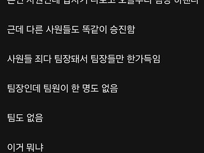 오늘부터 팀장이 된 사람