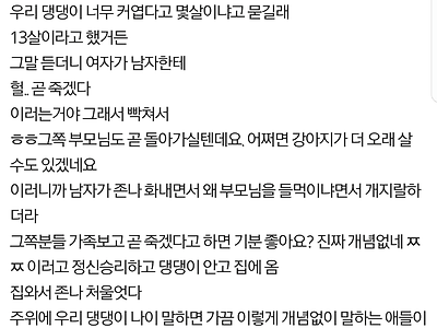 누가 우리집 댕댕이한테 나쁜말했다....ssul