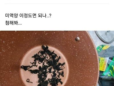 미역국 4인분 할건데 이정도면 되나?????