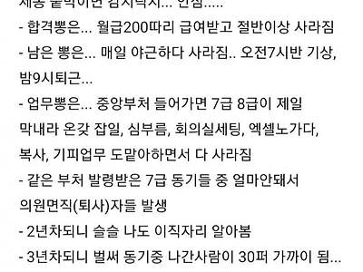 7급 공무원 3년차 후기