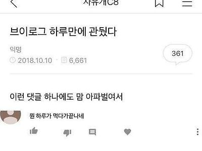 맘 약해서 브이로그 접음