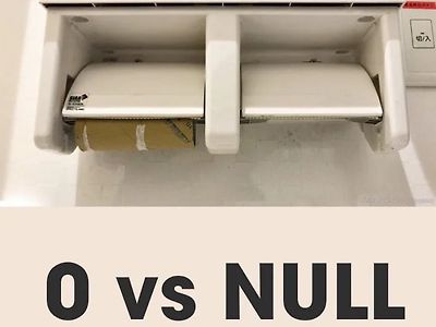 '0'과 'null'의 차이