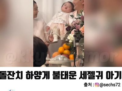 돌잔치 하얗게 불태운 세젤귀 아기