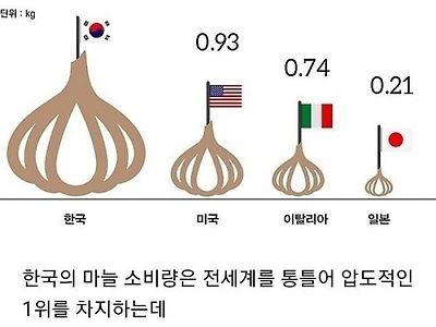 마늘 소비량 1위에 대한 숨겨진 진실