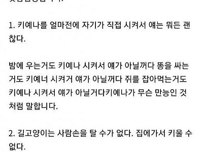 캣맘한테 물벼락맞은 집주인
