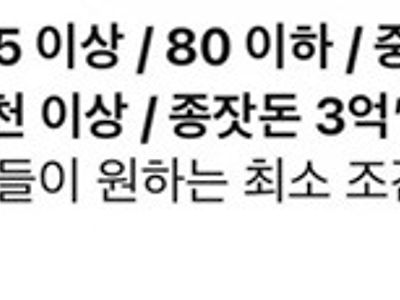 남자 최소 조건