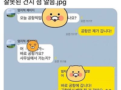논란이라는 부장님 카톡