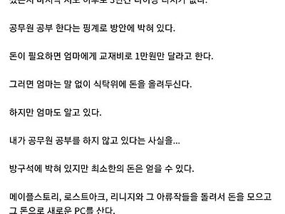 백수의 삶