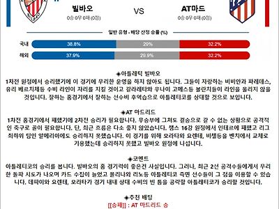 3월 01일 스페FA 빌바오 AT마드