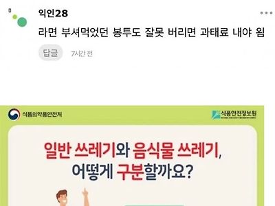 귤 껍질 일반쓰레기에 버렸다가
