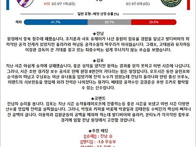 3월 09일 K리그2 3경기